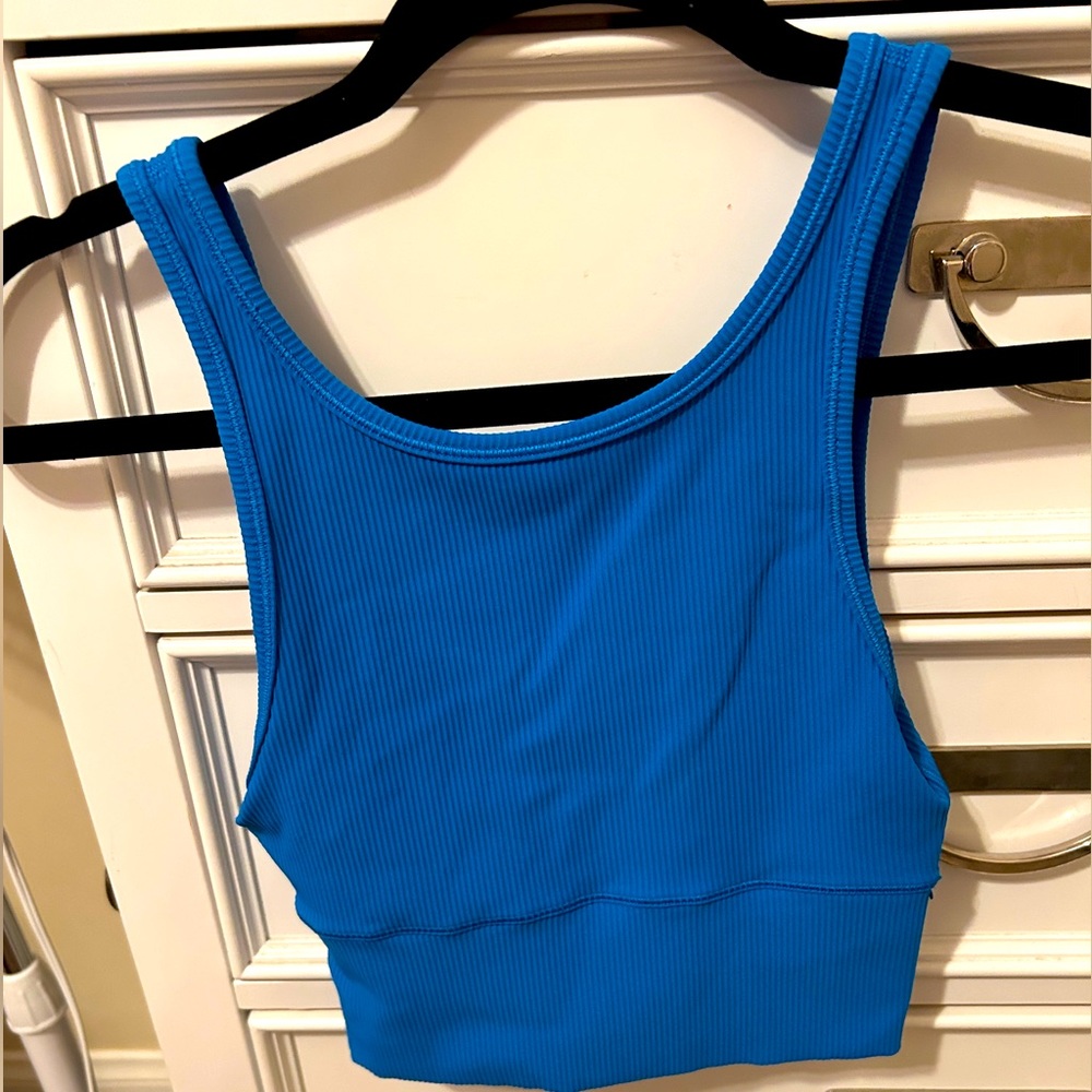 Blue Lululemon reversible tank. Size Xs/S. Not used.